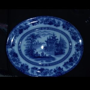 Oval serving plate madras